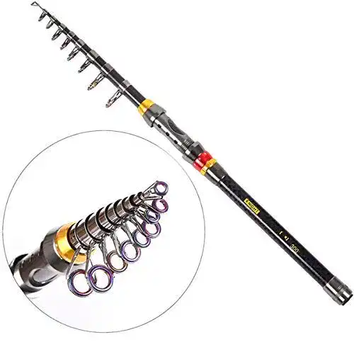 Teleskoprute Soradoo Fishing Rod Angelrute Kohlefaser Teleskop Angelrute Set teleskop spinnrute