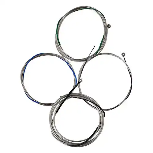 Cellosaiten Yibuy 4/4 Cello Saiten Stahlkern Neusilber Wicklung