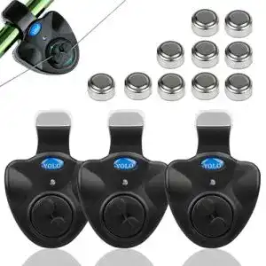 Bissanzeiger Coolnice 3Pcs Empfindsame Angeln Elektronisch mit LED-Leuchtanzeiger Swinger Vibration