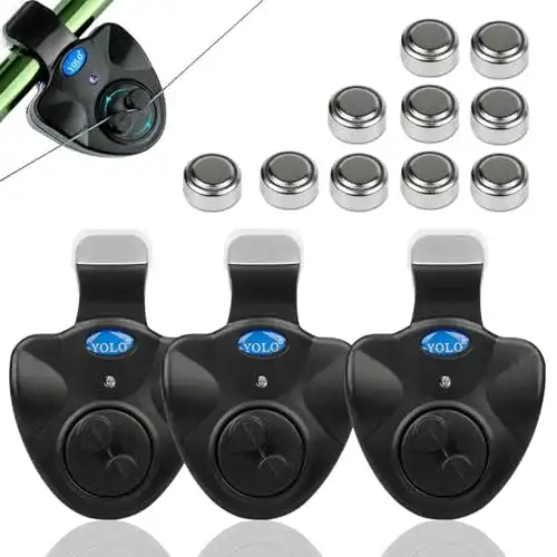 Bissanzeiger Coolnice 3Pcs Empfindsame Angeln Elektronisch mit LED-Leuchtanzeiger Swinger Vibration