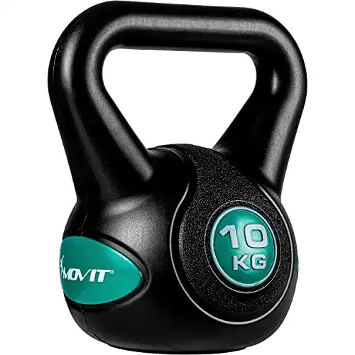 Kettlebell (10 kg) MOVIT Kettlebell STYLISH BLACK, Kugelhantel