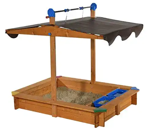 Sandkasten mit Dach GASPO Sandkasten mit absenkbarem Dach