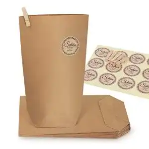 Papiersack ABSOFINE 60 Braune Papiertüten 22 * 14 * 6cm