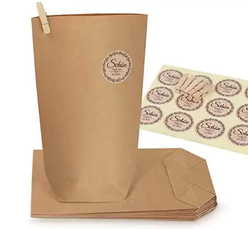 Papiersack ABSOFINE 60 Braune Papiertüten 22 * 14 * 6cm
