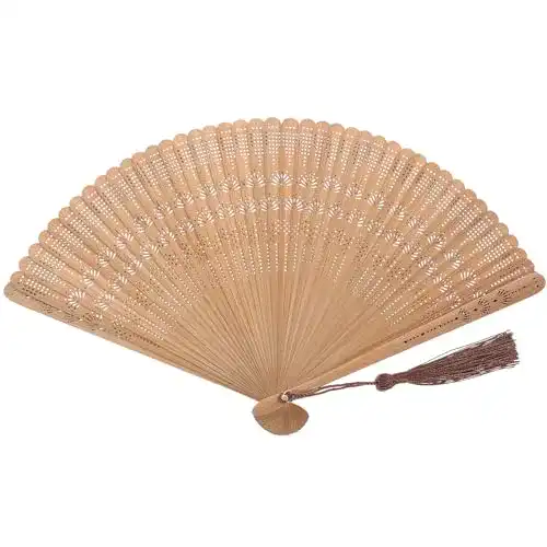 Fächer Healifty Bambus Hand Vintage Fan Holz
