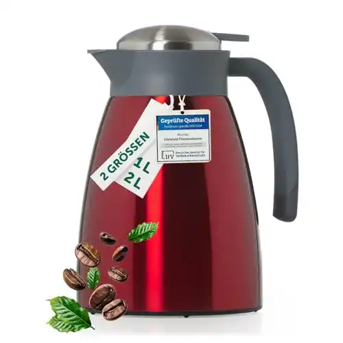 Isolierkanne 1 Liter Blumtal Thermoskanne Carla, Quick Tip