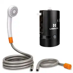 Campingdusche mit Pumpe LIEBMAYA 12V Tragbare Außendusche