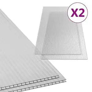 Stegplatten vidaXL 2x Polycarbonatplatte Doppel Polycarbonat