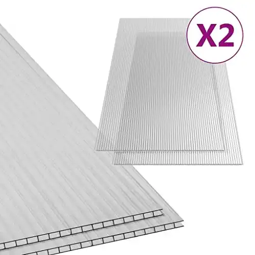 Stegplatten vidaXL 2x Polycarbonatplatte Doppel Polycarbonat