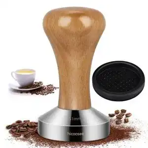 Tamper 51mm hicoosee Espresso Tamper, 51mm Edelstahl