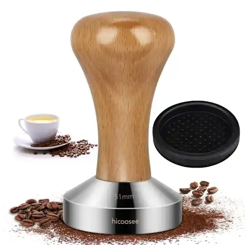 Tamper 51mm hicoosee Espresso Tamper, 51mm Edelstahl