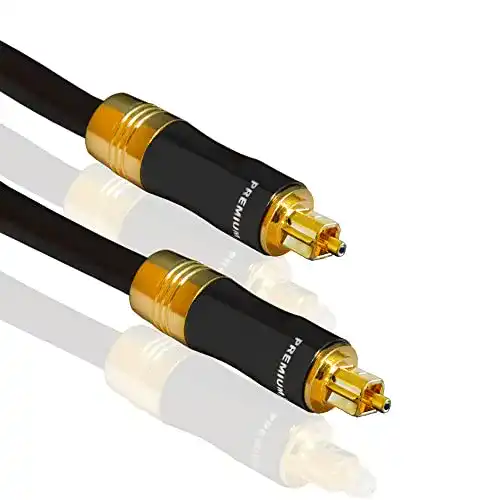 Optisches Kabel 10m PremiumX 10m Gold-LINE, Stecker vergoldet