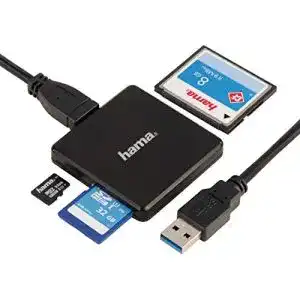 Kartenlesegerät Hama Kartenleser USB 3.0, schwarz