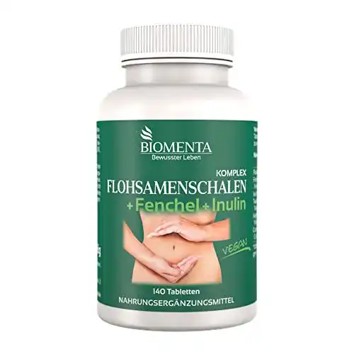 Darmreiniger BIOMENTA Flohsamenschalen Komplex, 140 Tabl.