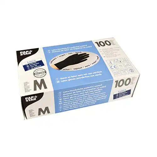 Einmalhandschuhe (schwarz) PAPSTAR 10015 Handschuhe, Latex