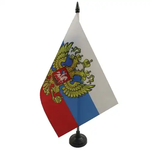 Russland-Flagge AZ FLAG TISCHFLAGGE Russland MIT Adler