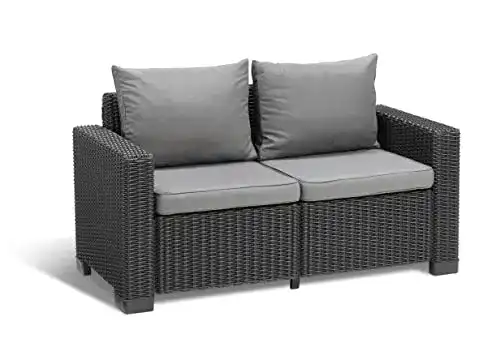 Rattansofa Allibert ” by Keter” California 2-Sitzer, inkl. Sitzauflagen