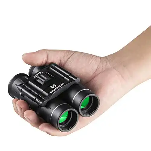 Kleines Fernglas QUNSE Fernglas 10×25 Kompakt Wasserdicht