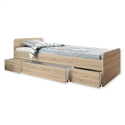 Kinderbett Stella Trading BORO Modern mit 3x Schubkästen