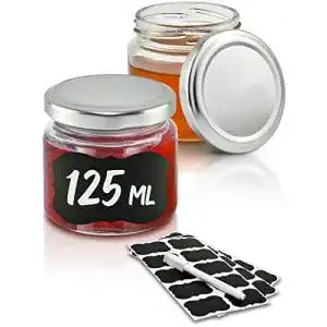 Schraubglas Praknu 25 Marmeladengläser 125 ml mit Deckel