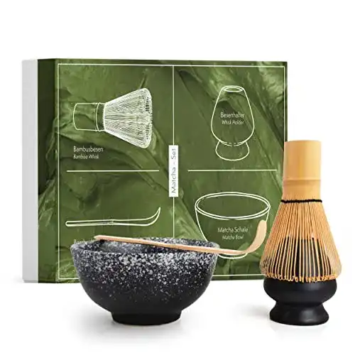 Matcha-Besen MAVANTO Besen, Schale, Löffel und Besenhalter