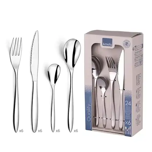Amefa-Besteck Amefa Besteckgarnitur 24-teilig Edelstahl Actual