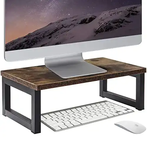 Monitorständer OROPY Vintage Holz, PC Bildschirm Ständer