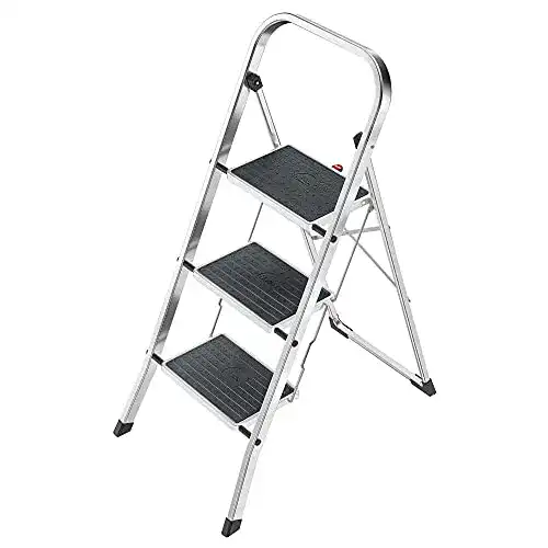 Trittleiter Hailo K60 StandardLine Alu-Klapptritt 3 Stahl-Stufen