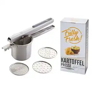 Spätzlepresse Edelstahl Fully Fresh! 3 Siebeinsätze, rostfrei