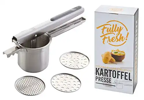 Spätzlepresse Edelstahl Fully Fresh! 3 Siebeinsätze, rostfrei