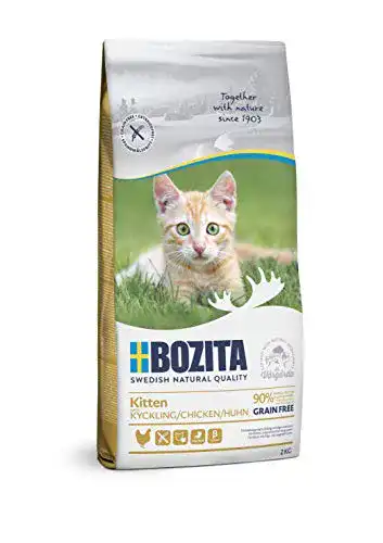 Kitten-Trockenfutter Bozita Kitten Getreidefrei Hühnchen – 2 kg