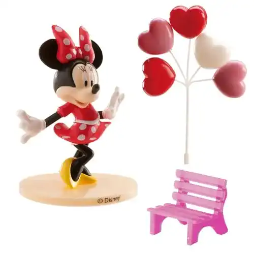 Tortenfiguren dekora 302012 Minnie Mouse Figur für Torte, Rose