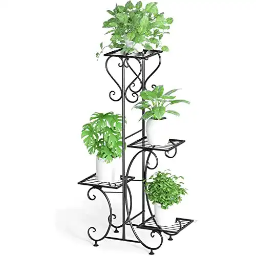 Pflanzenregal Wisfor Metall 4 Ebenen: 81×57×26cm