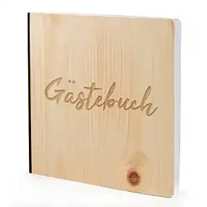 Gästebuch myZirbe mit edlem Echtholz Zirbenholz Cover