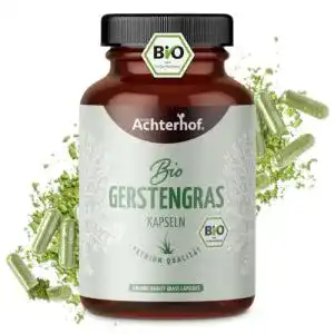 Gerstengras vom Achterhof Kapseln hochdosiert BIO (180 Stück)