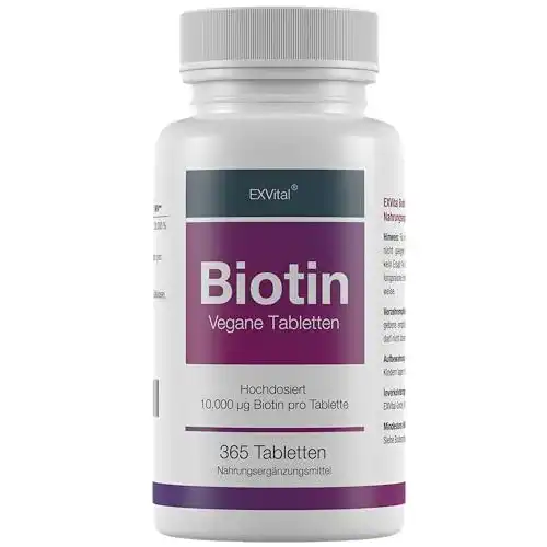Biotin EXVital VitaHealth, EXVital, hochdosiert, 10.000 µg, 365 Tabl.