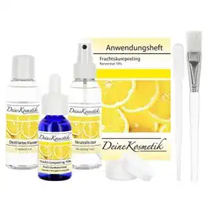 Fruchtsäurepeeling Deine Kosmetik 2,5-70%, 0,5 pH, Starter-Set
