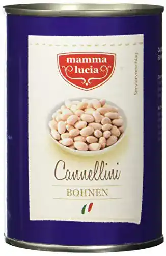 Weiße Bohnen Mamma Lucia Cannellini Bohnen, 12 x 425 ml