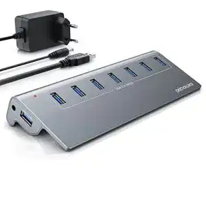 USB-Hub mit Netzteil CSL-Computer 7 Port USB 3.2 Hub Aktiv