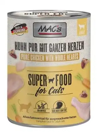 Macs-Nassfutter (Katze) MACs Cat Huhn mit ganzen Geflügelherzen