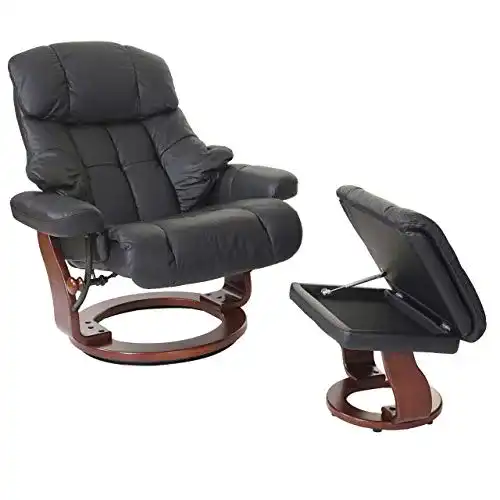Relaxsessel mit Hocker Robas Lund Sessel Leder mit Hocker