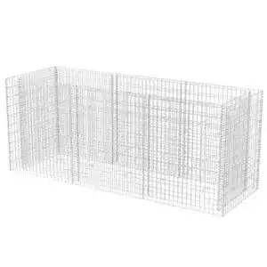 Gabionen-Hochbeet vidaXL, Stahl 270x90x100cm Steinkorb