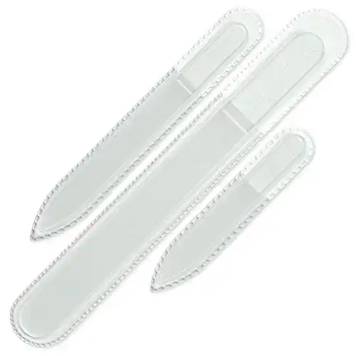 Glasnagelfeile Mont Bleu Premium Set, echtes gehärtetes Glas