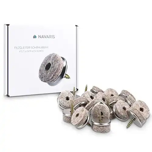 Filzgleiter Navaris 20x mit Schraube Stuhlgleiter – Bodenschutz
