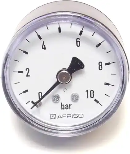 Manometer Afriso mit Anschluß 1/4 Zoll Gewinde hinten, 1 Stück