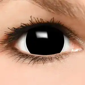 Farbige Kontaktlinsen FUNZERA Farbige Maxi Black Sclera