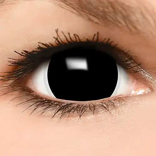 Farbige Kontaktlinsen FUNZERA Farbige Maxi Black Sclera