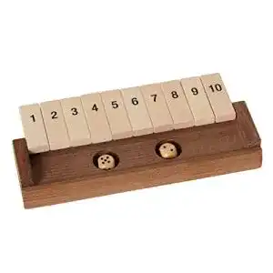 Shut the Box Bartl 100853 Klappenspiel, Würfelspiel, hochwertig