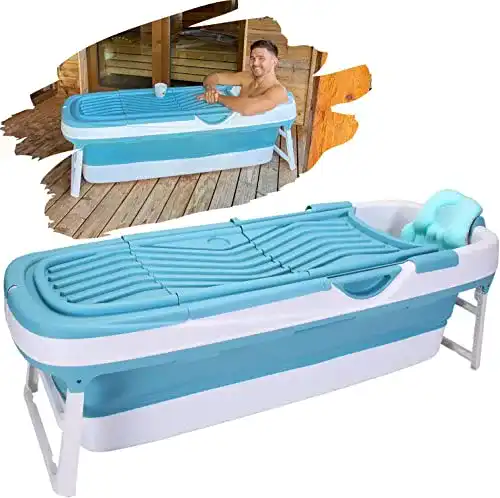 Faltbare Badewanne CRS Erwachsene XXL 158x60x53cm mit Kissen