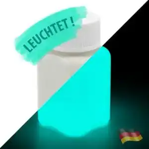 Leuchtfarbe lumentics Premium GrünBlau 100g – UV Glühfarbe